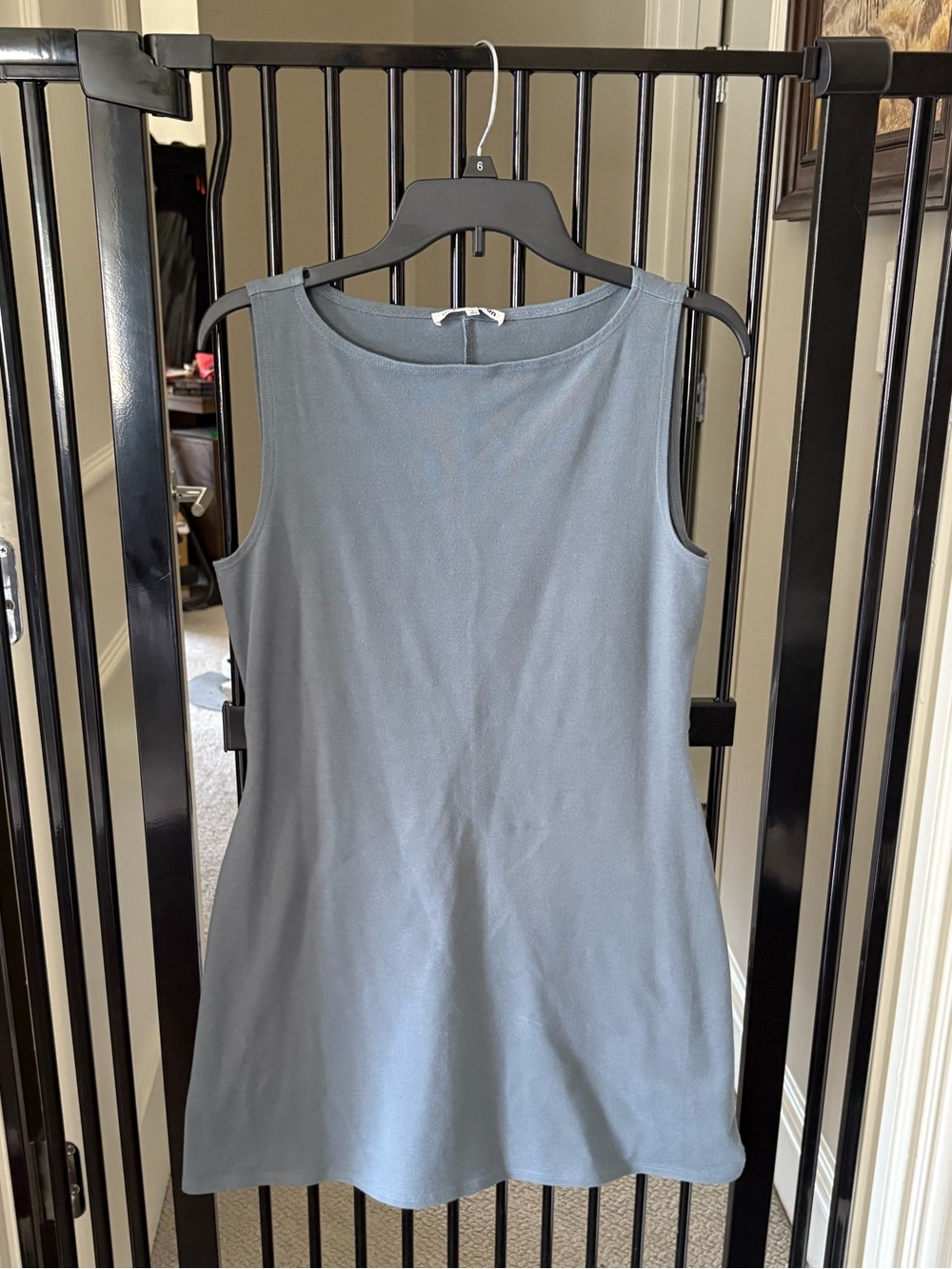 Reformation Nataly Mini Dress in Slate Blue
